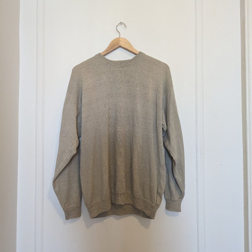 Rare Barneys New York Tan Long-Sleeve Crewneck Sweater - Unisex Large